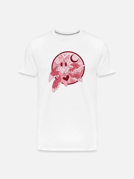 Rosy Maple Mothman - Men's Premium Organic T-Shirt - white