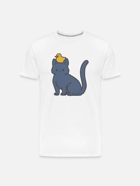 Big Kitty Lil Ducky - Men's Premium Organic T-Shirt - white