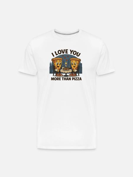 SLICE OF LOVE NYC - Men's Premium Organic T-Shirt - white