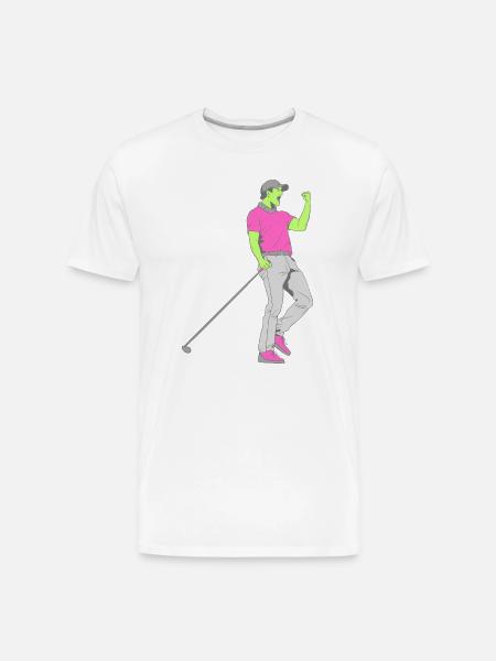 Weekend_Warrior_Golf - Men's Premium Organic T-Shirt - white