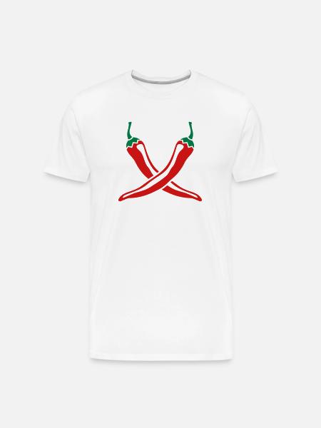 Chillies - Men's Premium Organic T-Shirt - white