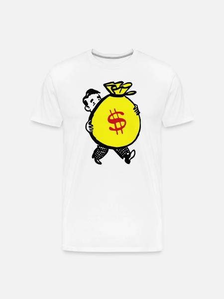 Money Bag - Men's Premium Organic T-Shirt - white