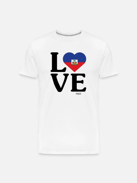 Love Haiti - Men's Premium Organic T-Shirt - white