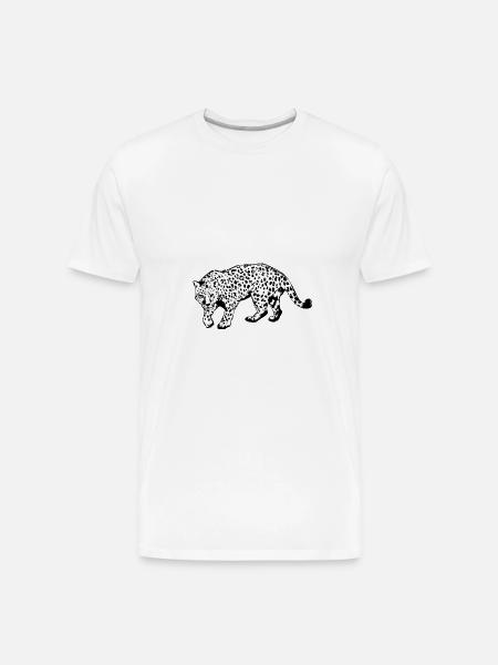 Snow Leopard Mama - Men's Premium Organic T-Shirt - white