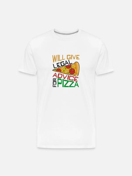 Legal Advice Pizza - Men's Premium Organic T-Shirt - white