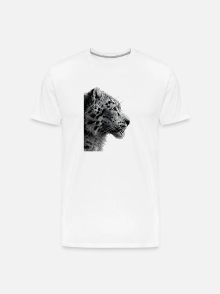 Snow Leopard - Men's Premium Organic T-Shirt - white