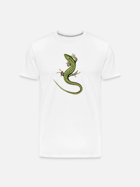 Emerald Salamander Illustration - Men's Premium Organic T-Shirt - white