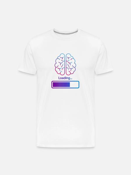 Brain loading - Men's Premium Organic T-Shirt - white