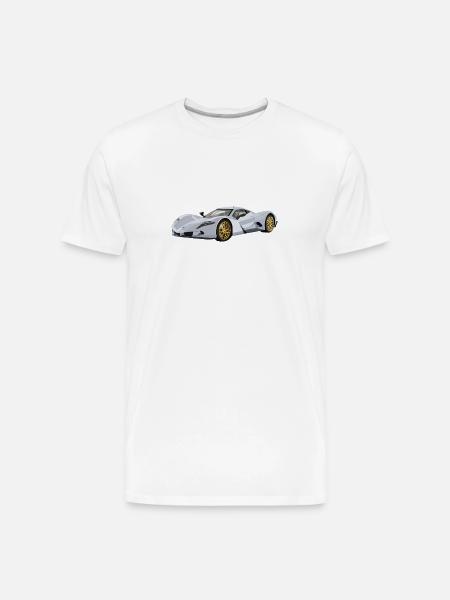 Silver car - Men's Premium Organic T-Shirt - white