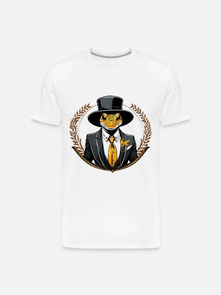 salamander - Men's Premium Organic T-Shirt - white