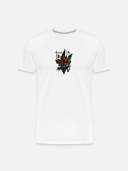 Unique flower design - Men's Premium Organic T-Shirt - white