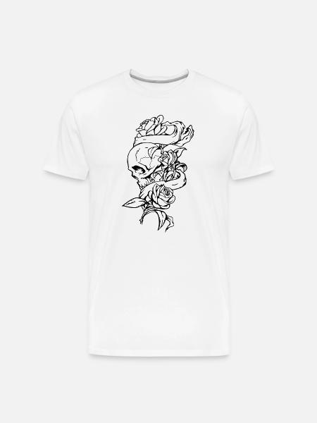 skullandrose - Men's Premium Organic T-Shirt - white