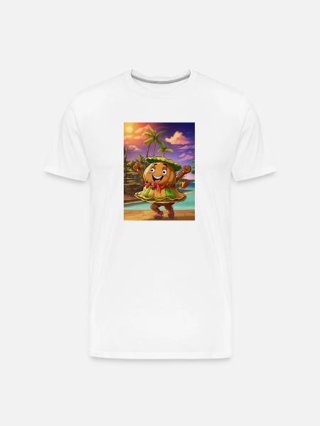 A cartoon of dancing - Men's Premium Organic T-Shirt - white
