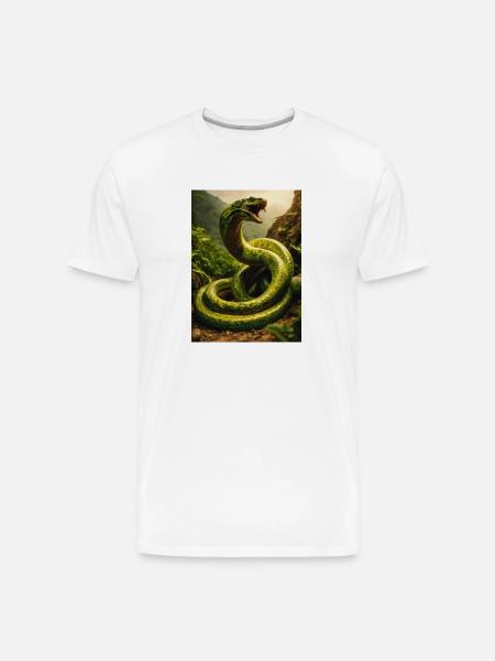 Titanoboa: prehistoric predator. - Men's Premium Organic T-Shirt - white
