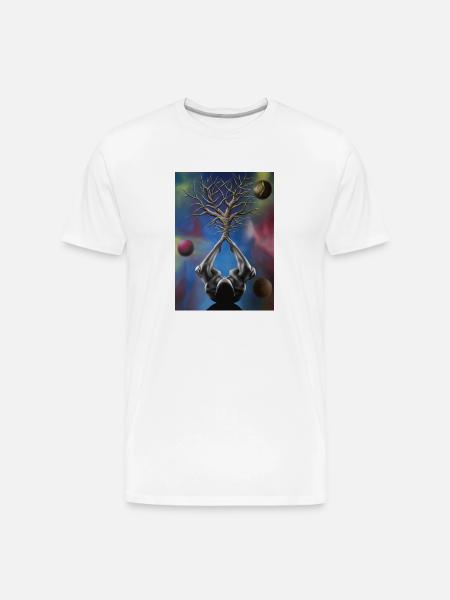 SURREAL PAINTING - Men's Premium Organic T-Shirt - white