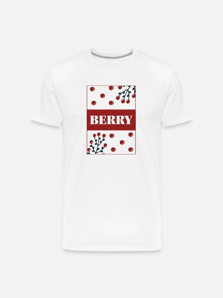 Berry - Men's Premium Organic T-Shirt - white
