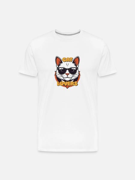 Cat lovers - Men's Premium Organic T-Shirt - white