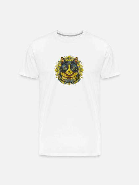 Artist cat - Men's Premium Organic T-Shirt - white