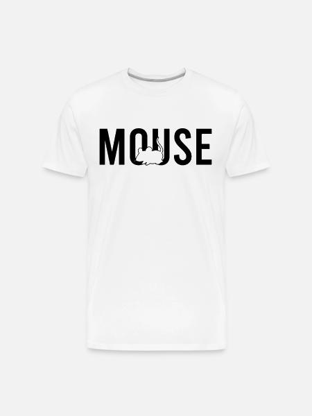 mouse - Men's Premium Organic T-Shirt - white