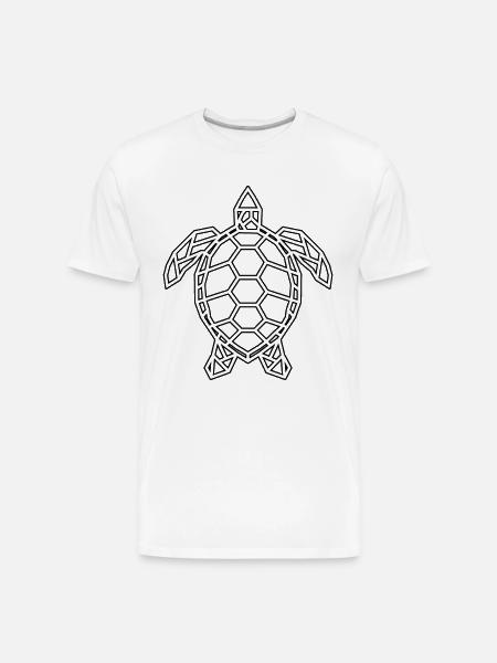 turtle polygon - Men's Premium Organic T-Shirt - white