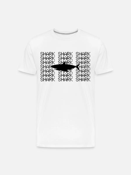 shark - Men's Premium Organic T-Shirt - white