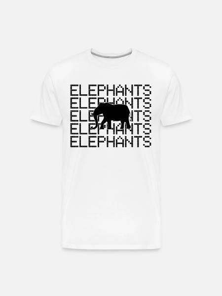 elephants - Men's Premium Organic T-Shirt - white