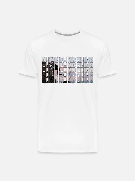 climb - Men's Premium Organic T-Shirt - white