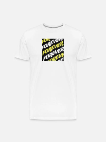 Forever Neon Text - Men's Premium Organic T-Shirt - white