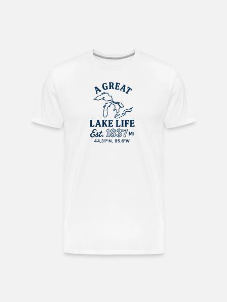 It's a Great Lake Life - Men's Premium Organic T-Shirt - white