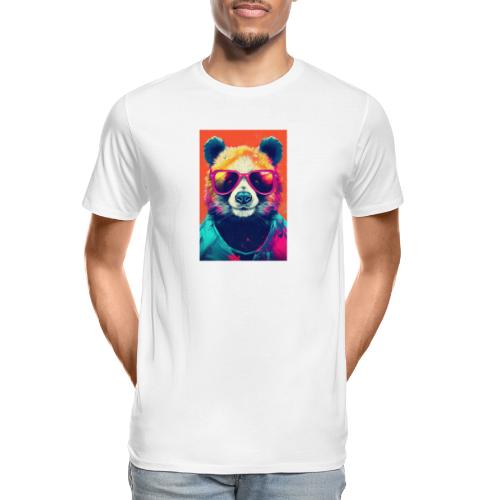 Panda in Pink Sunglasses - Men's Premium Organic T-Shirt