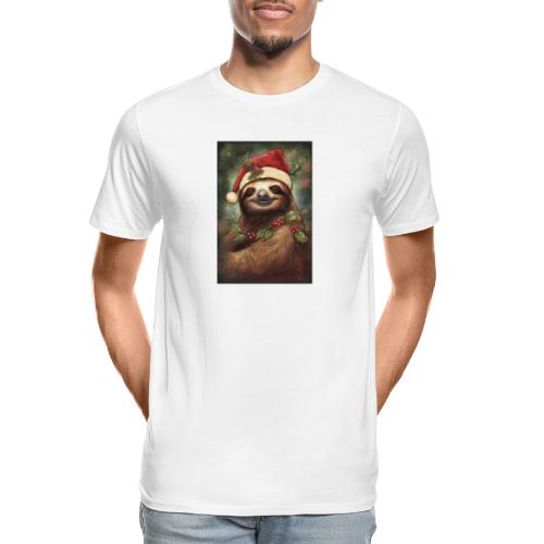Christmas Sloth - Men's Premium Organic T-Shirt
