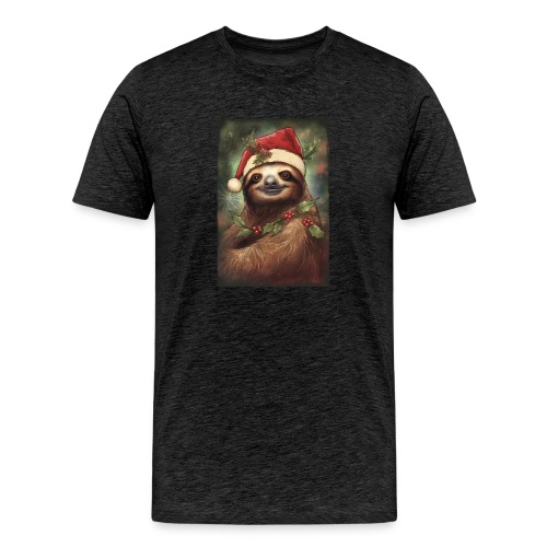 Christmas Sloth - Men's Premium Organic T-Shirt