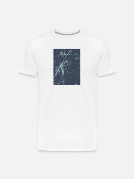 Good Shepherd - Blue Image - Men's Premium Organic T-Shirt - white
