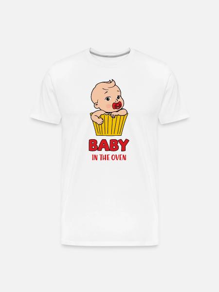 Baby in the oven - Men's Premium Organic T-Shirt - white