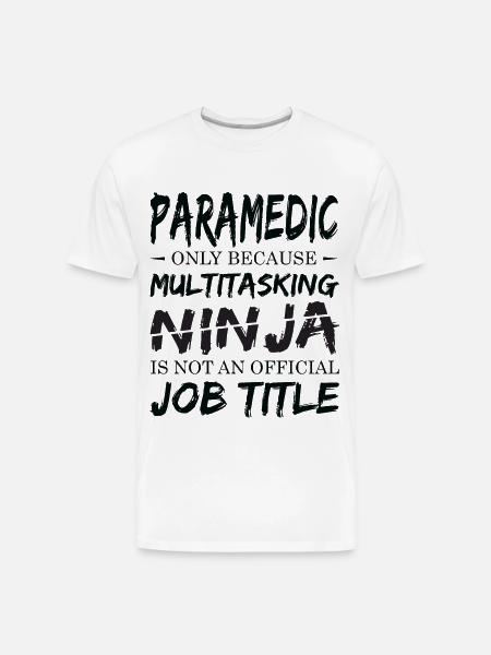 Ninja Paramedic - Men's Premium Organic T-Shirt - white