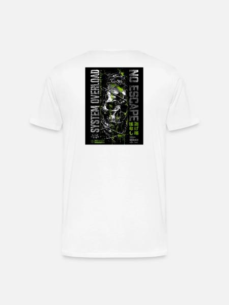 No Escape Skull Neon Trail - Men's Premium Organic T-Shirt - white