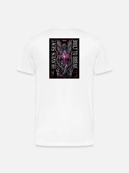 Heaven Bleed Neon Angel Wings - Men's Premium Organic T-Shirt - white