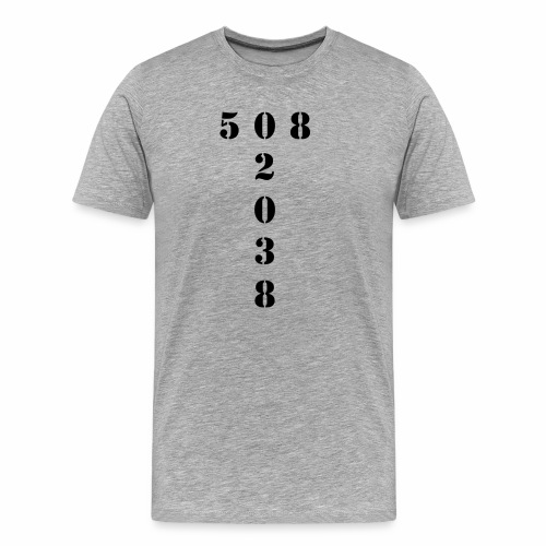508 02038 franklin area/zip code - Men's Premium Organic T-Shirt