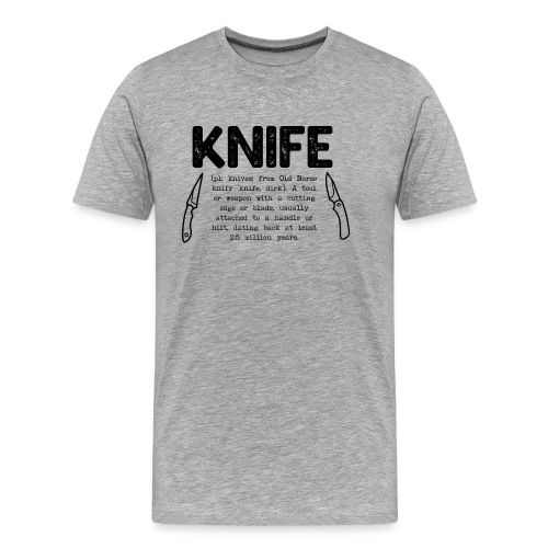Knife Definition - Men's Premium Organic T-Shirt