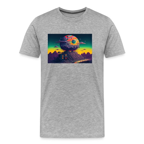 Imagination Mountain Land - Psychedelic Landscape - Men's Premium Organic T-Shirt