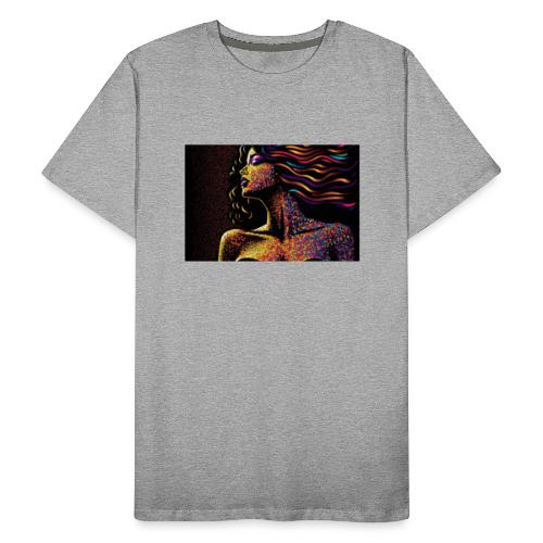 Dazzling Night - Colorful Abstract Portrait - Men's Premium Organic T-Shirt