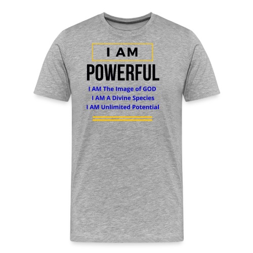 I AM Powerful (Light Colors Collection) - Men's Premium Organic T-Shirt