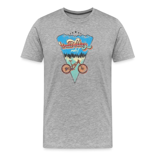 trail bikes rule washed and worn - Men's Premium Organic T-Shirt