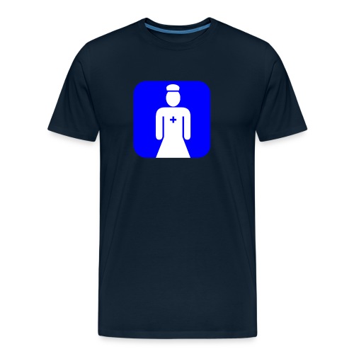 Blue Nurse Icon - Men's Premium Organic T-Shirt