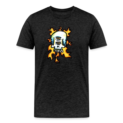 Flaming Skull - Men's Premium Organic T-Shirt
