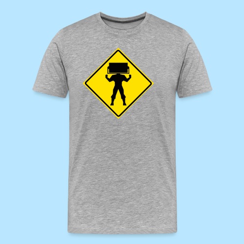 STEAMROLLER MAN SIGN - Men's Premium Organic T-Shirt