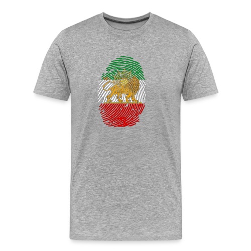 Iranian Finger Print Flag - Men's Premium Organic T-Shirt