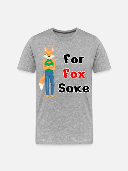 For Fox Sake - Men's Premium Organic T-Shirt - heather gray