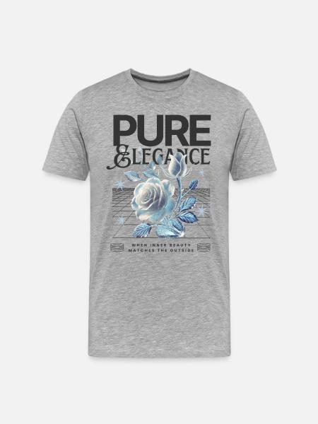 Pure Elegance Rose - Men's Premium Organic T-Shirt - heather gray