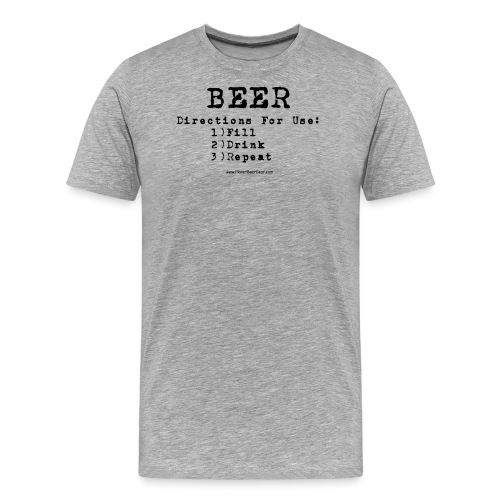 Beer: Directions for use - Men's Premium Organic T-Shirt